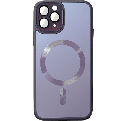 Чохол TPU+Glass Sapphire Midnight with MagSafe для Apple iPhone 11 Pro Max (6.5") Фіолетовий / Deep Purple
