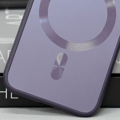 Чохол TPU+Glass Sapphire Midnight with MagSafe для Apple iPhone 12 (6.1") Фіолетовий / Deep Purple