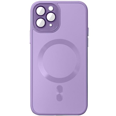 Чохол TPU+Glass Sapphire Midnight with MagSafe для Apple iPhone 12 Pro (6.1") Бузковий / Lilac