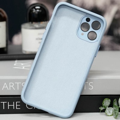 Чохол TPU+Glass Sapphire Midnight with MagSafe для Apple iPhone 12 Pro Max (6.7") Блакитний / Blue