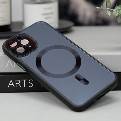Чохол TPU+Glass Sapphire Midnight with MagSafe для Apple iPhone 12 Pro Max (6.7") Чорний / Black Чохол TPU+Glass Sapphire Midnight with MagSafe для Apple iPhone 12 Pro Max (6.7") Чорний / Black