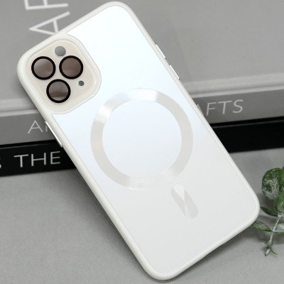 Чохол TPU+Glass Sapphire Midnight with MagSafe для Apple iPhone 13 Pro (6.1") Білий / White