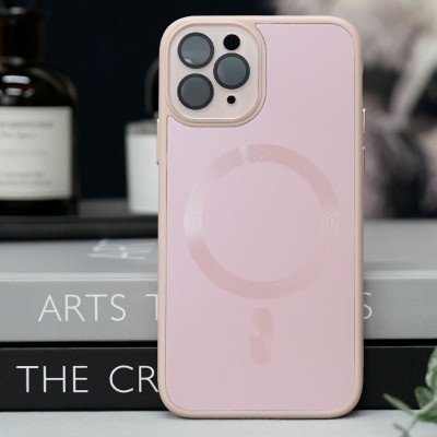 Чохол TPU+Glass Sapphire Midnight with MagSafe для Apple iPhone 13 Pro (6.1") Рожевий / Pink Sand Чохол TPU+Glass Sapphire Midnight with MagSafe для Apple iPhone 13 Pro (6.1") Рожевий / Pink Sand