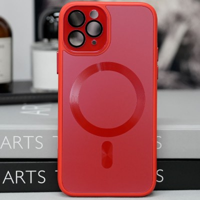 Чохол TPU+Glass Sapphire Midnight with MagSafe для Apple iPhone 13 Pro (6.1") Червоний / Red