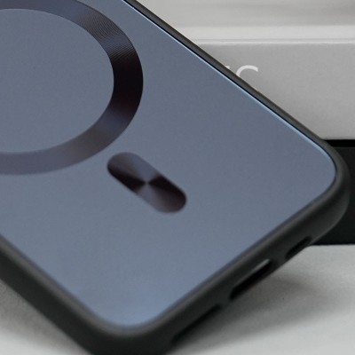 Чохол TPU+Glass Sapphire Midnight with MagSafe для Apple iPhone 14 (6.1") Чорний / Black