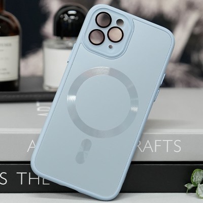 Чохол TPU+Glass Sapphire Midnight with MagSafe для Apple iPhone 14 Pro (6.1") Блакитний / Blue
