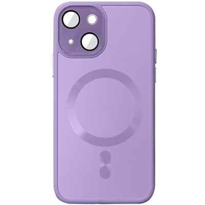 Чохол TPU+Glass Sapphire Midnight with MagSafe для Apple iPhone 15 (6.1") Бузковий / Lilac