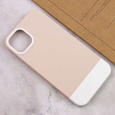 Чохол TPU+PC Bichromatic для Apple iPhone 13 (6.1") Grey-beige / White