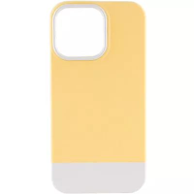 Чохол TPU+PC Bichromatic для Apple iPhone 13 Pro (6.1") Creamy-yellow / White