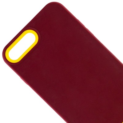 Чохол TPU+PC Bichromatic для Apple iPhone 7 plus / 8 plus (5.5") Brown burgundy / Yellow