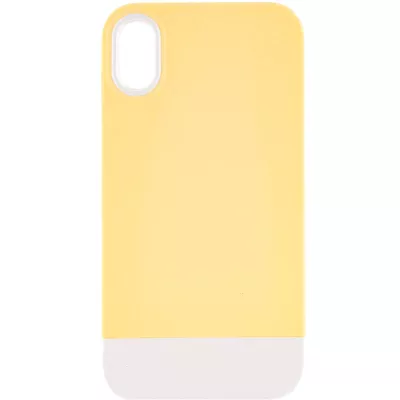 Чохол TPU+PC Bichromatic для Apple iPhone X / XS (5.8") Creamy-yellow / White