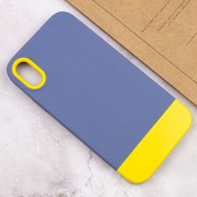 Чохол TPU+PC Bichromatic для Apple iPhone XR (6.1") Blue / Yellow