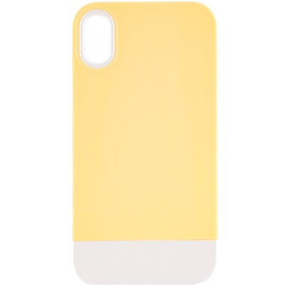 Чохол TPU+PC Bichromatic для Apple iPhone XR (6.1") Creamy-yellow / White Чохол TPU+PC Bichromatic для Apple iPhone XR (6.1") Creamy-yellow / White