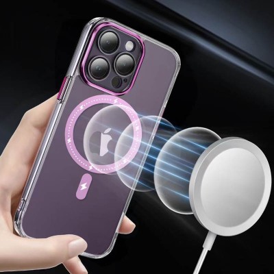 Чохол TPU+PC Colorful with MagSafe для Apple iPhone 12 Pro (6.1") Pink