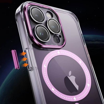Чохол TPU+PC Colorful with MagSafe для Apple iPhone 12 Pro (6.1") Pink