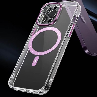 Чохол TPU+PC Colorful with MagSafe для Apple iPhone 12 Pro (6.1") Pink