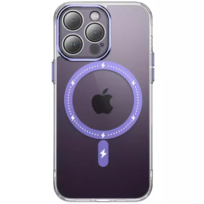 Чохол TPU+PC Colorful with MagSafe для Apple iPhone 12 Pro (6.1") Purple
