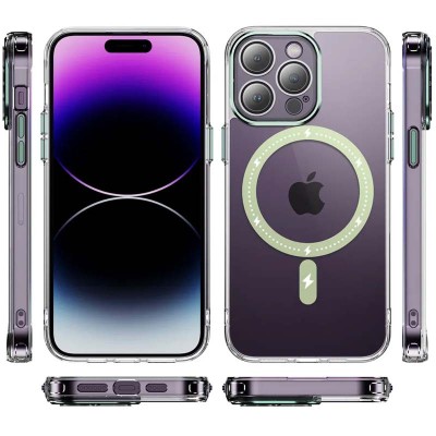Чохол TPU+PC Colorful with MagSafe для Apple iPhone 13 Pro (6.1") Green
