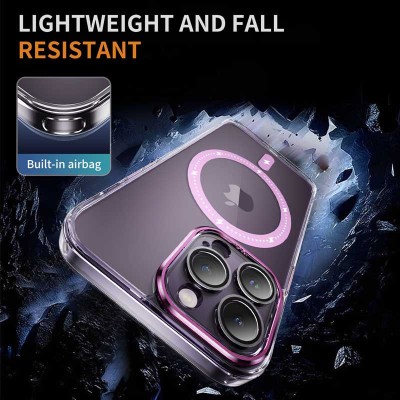 Чохол TPU+PC Colorful with MagSafe для Apple iPhone 13 Pro (6.1") Pink