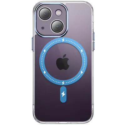 Чохол TPU+PC Colorful with MagSafe для Apple iPhone 14 (6.1") Blue