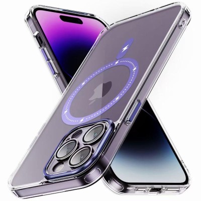 Чохол TPU+PC Colorful with MagSafe для Apple iPhone 14 Pro (6.1") Purple Чохол TPU+PC Colorful with MagSafe для Apple iPhone 14 Pro (6.1") Purple