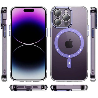 Чохол TPU+PC Colorful with MagSafe для Apple iPhone 14 Pro (6.1") Purple Чохол TPU+PC Colorful with MagSafe для Apple iPhone 14 Pro (6.1") Purple