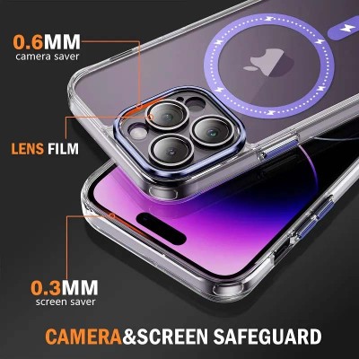 Чохол TPU+PC Colorful with MagSafe для Apple iPhone 14 Pro (6.1") Purple Чохол TPU+PC Colorful with MagSafe для Apple iPhone 14 Pro (6.1") Purple