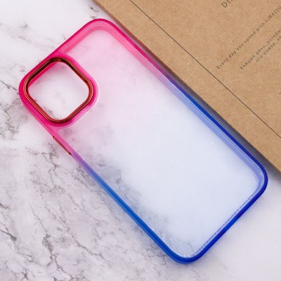Чохол TPU+PC Fresh sip series для Apple iPhone 12 Pro / 12 (6.1") Синій / Рожевий