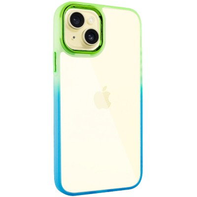 Чохол TPU+PC Fresh sip series для Apple iPhone 13 (6.1") Бірюзовий / Лимонний
