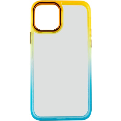 Чохол TPU+PC Fresh sip series для Apple iPhone 13 (6.1") Бірюзовий / Помаранчевий