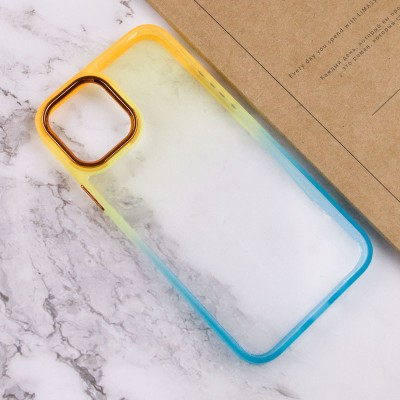Чохол TPU+PC Fresh sip series для Apple iPhone 13 (6.1") Бірюзовий / Помаранчевий