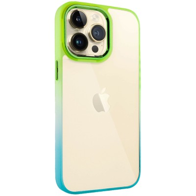 Чохол TPU+PC Fresh sip series для Apple iPhone 13 Pro (6.1") Бірюзовий / Лимонний