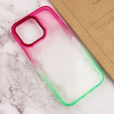 Чохол TPU+PC Fresh sip series для Apple iPhone 13 Pro Max (6.7") Салатовий / Рожевий