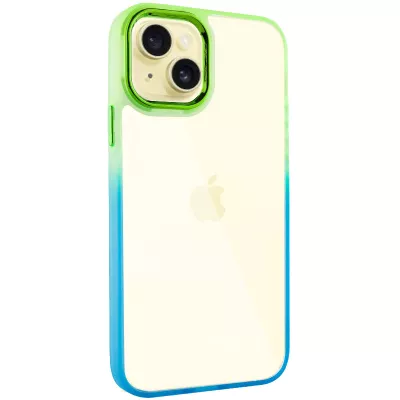 Чохол TPU+PC Fresh sip series для Apple iPhone 14 (6.1") Бірюзовий / Лимонний