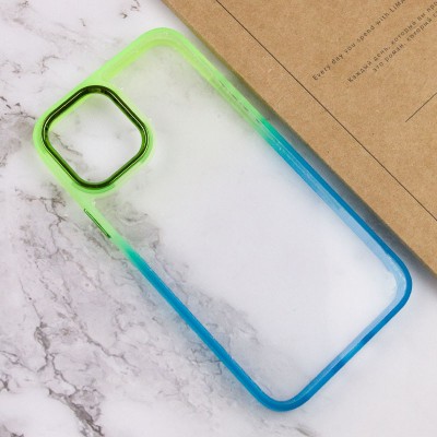 Чохол TPU+PC Fresh sip series для Apple iPhone 14 (6.1") Бірюзовий / Лимонний