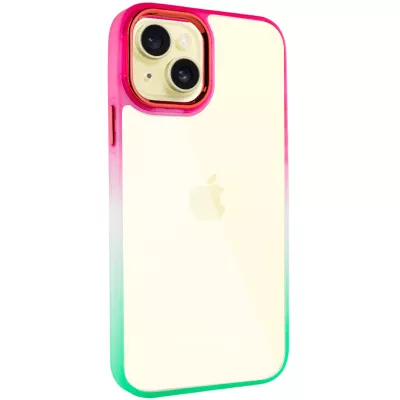 Чохол TPU+PC Fresh sip series для Apple iPhone 14 (6.1") Салатовий / Рожевий