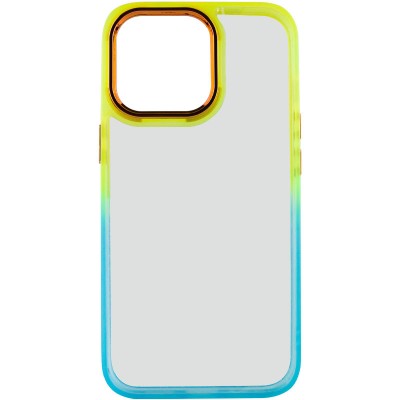 Чохол TPU+PC Fresh sip series для Apple iPhone 14 Pro (6.1") Бірюзовий / Помаранчевий
