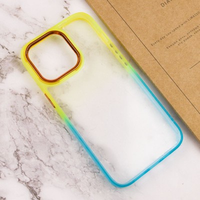 Чохол TPU+PC Fresh sip series для Apple iPhone 14 Pro Max (6.7") Бірюзовий / Помаранчевий