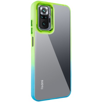 Чохол TPU+PC Fresh sip series для Xiaomi Redmi Note 10 Pro / 10 Pro Max Бірюзовий / Лимонний