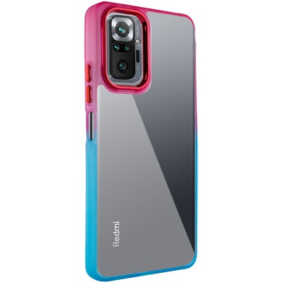 Чохол TPU+PC Fresh sip series для Xiaomi Redmi Note 10 Pro / 10 Pro Max Бірюзовий / Рожевий
