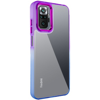 Чохол TPU+PC Fresh sip series для Xiaomi Redmi Note 10 Pro / 10 Pro Max Синій / Фіолетовий