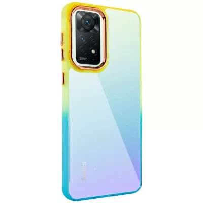 Чохол TPU+PC Fresh sip series для Xiaomi Redmi Note 11 Pro 4G/5G / 12 Pro 4G Бірюзовий / Помаранчевий