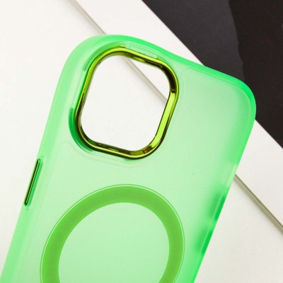 Чохол TPU+PC Lily with MagSafe для Apple iPhone 14 (6.1") Neon Green