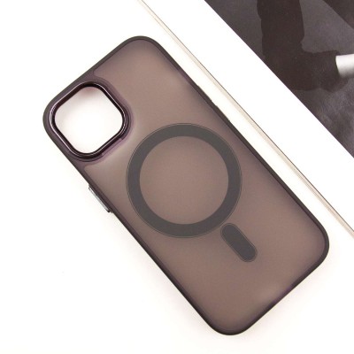 Чохол TPU+PC Lily with MagSafe для Apple iPhone 15 (6.1") Dark Purple