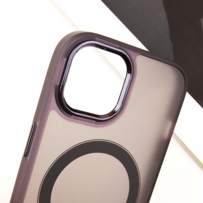 Чохол TPU+PC Lily with MagSafe для Apple iPhone 15 (6.1") Dark Purple