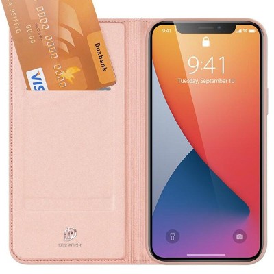 Чохол-книжка Dux Ducis з кишенею для візиток для Apple iPhone 14 Pro (6.1") Rose Gold