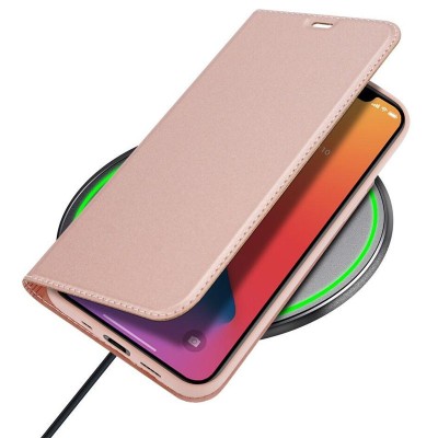 Чохол-книжка Dux Ducis з кишенею для візиток для Apple iPhone 14 Pro (6.1") Rose Gold