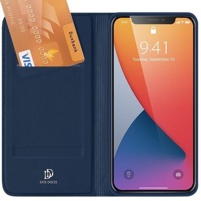 Чохол-книжка Dux Ducis з кишенею для візиток для Apple iPhone 15 (6.1") Синій