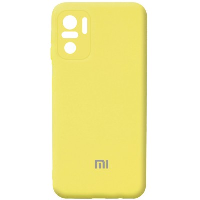 Чехол Silicone Cover Full Camera (AA) для Xiaomi Redmi Note 10 / Note 10s Желтый / Yellow