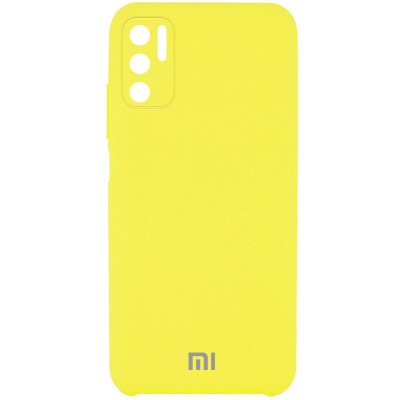 Чехол Silicone Cover Full Camera (AAA) для Xiaomi Redmi Note 10 5G / Poco M3 Pro Желтый / Bright Yellow
